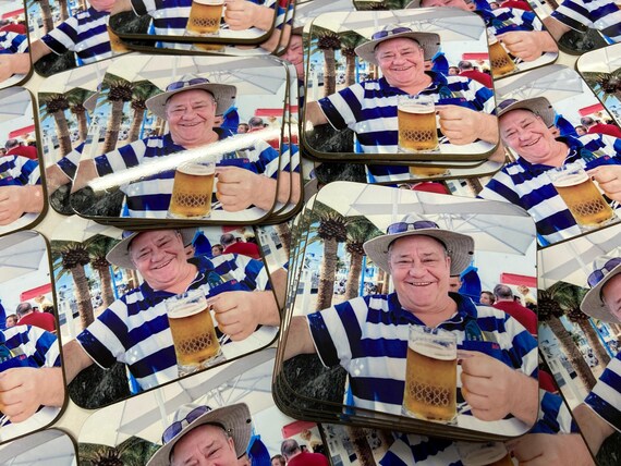 Drinks Coaster SQUARE / MDF - Custom Photo / Personalised - Sturdy, Gloss Finish