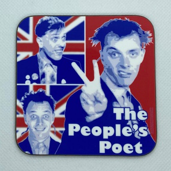 YOUNG ONES - Drinks Coaster "People's Poet" Rick - Hardboard / Gloss Finish - Original unofficial TV themed design