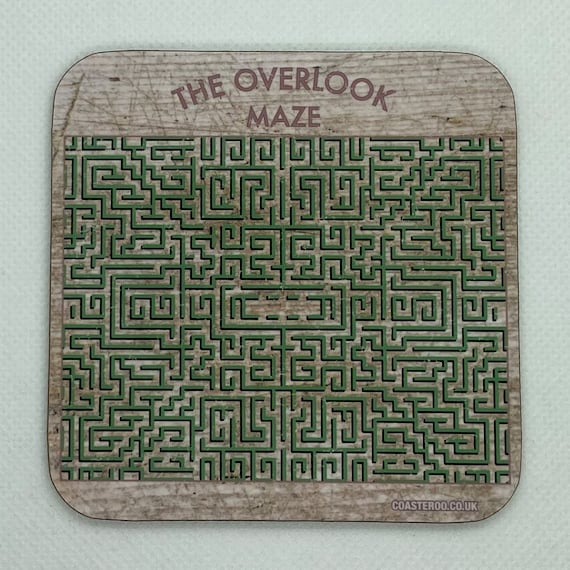 THE SHINING - Drinks Coaster "Overlook Maze" - Hardboard / Gloss Finish - Original unofficial movie themed design