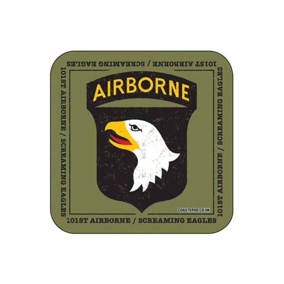 US MILITARY "raw back" Coasters - Hot Drinks / Bar Mat - Choose yours / Hardboard / Gloss Finish - Airborne, Air Cavalry, Infantry, Army