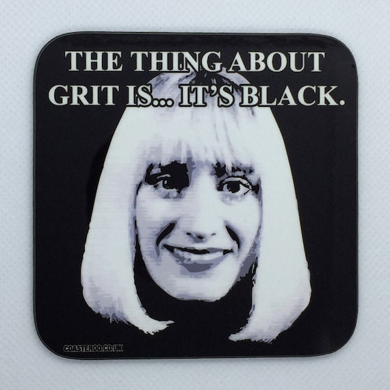 RED DWARF - Drinks Coaster "The Thing About Grit" - Holly - Hardboard / Gloss Finish - Original unofficial TV themed design