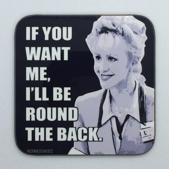 ALAN PARTRIDGE - Drinks Coaster "I'll Be Round the Back" - Hardboard / Gloss Finish - Original unofficial TV themed design