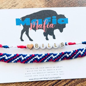 Buffalo Mafia WISH Bracelet | Buffalo Football | Buffalo Ny | Bills Fan Gift | Make a Wish | Bills football gift for her best Friend