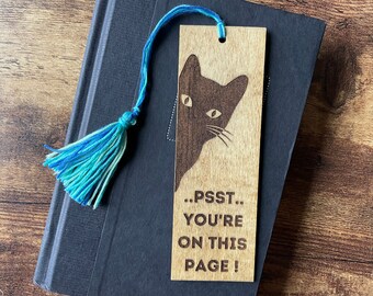 Cute Cat Bookmark with Tassel | Cat Lady Gift For Sister | Cat Lovers gift for best friend birthday | Funny Cat Bookmark for girls for teens