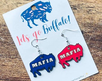 Buffalo Mafia Earrings: Football Fan Gift
