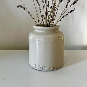 Vintage French Ceramic LAB Lagny Mustard Pot
