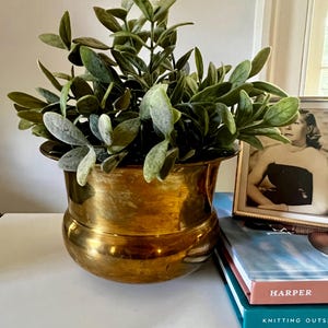 Brass Decorative Footed Planter Bowl, Vintage