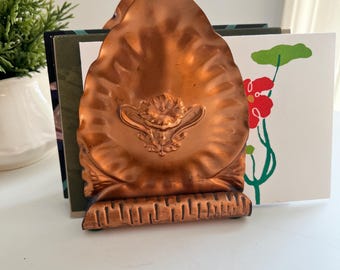 Vintage Copper Napkin or Letter Holder