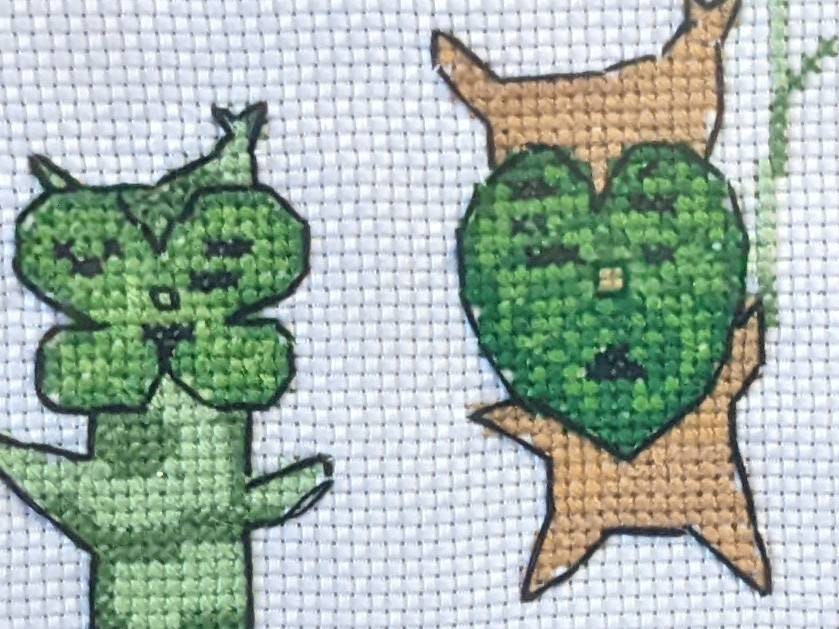 Korok Zelda Botw Finished Cross Stitch 8x10 Frame or Hoop - Etsy