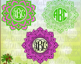 Monkey mandala svg | Etsy