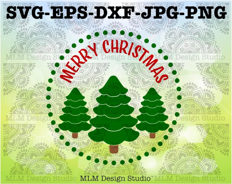 Christmas Bundle Trees Santa Reindeer Elf Girl Elf Dotted Frame Christmas Design Commercial Use SVG Clipart /& Cut File Instant Download