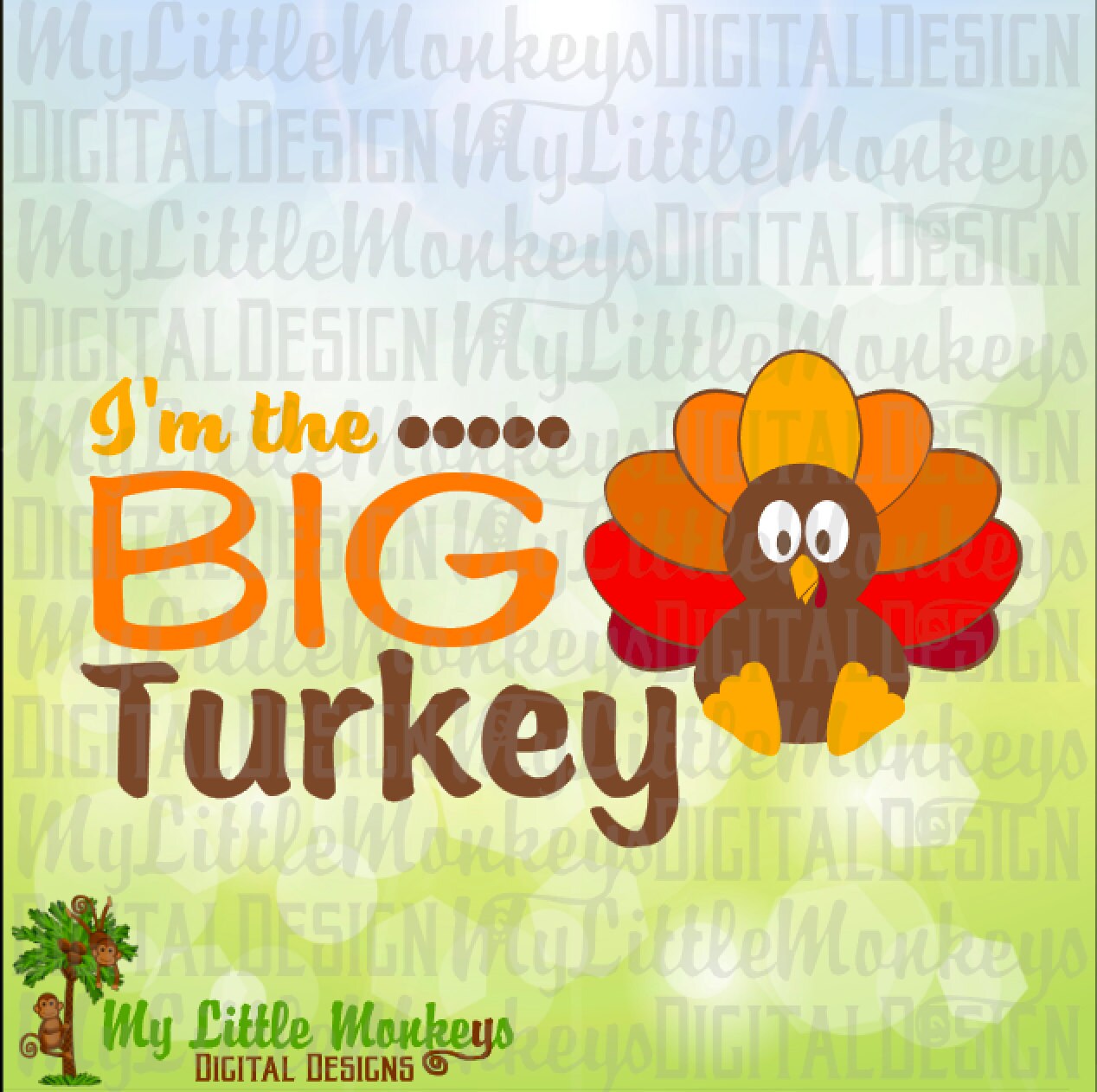 Download I M The Big Turkey Baby Turkey Sibling Thanksgiving Etsy