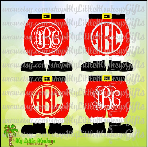 Download Free Christmas Santa Legs Monogram Base Digital File Svg Eps Dxf Etsy SVG DXF Cut File