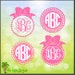 Bow SVG ~ Bow Monogram Svg ~Large Bow svg ~ Monogram SVG ~ Bow Dot Frame ~ Pearls svg ~ Commercial Use SVG ~ Cut File ~ Clipart dxf-eps-png