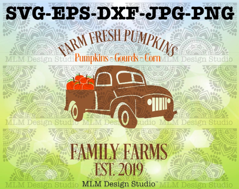 Download Antique Truck SVG Truck with Pumpkins SVG Farm Fresh | Etsy