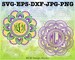Mandala Monogram Base Design with 2 Color and 3 Color Options Commercial Use SVG Clipart and Cut File Instant Download 