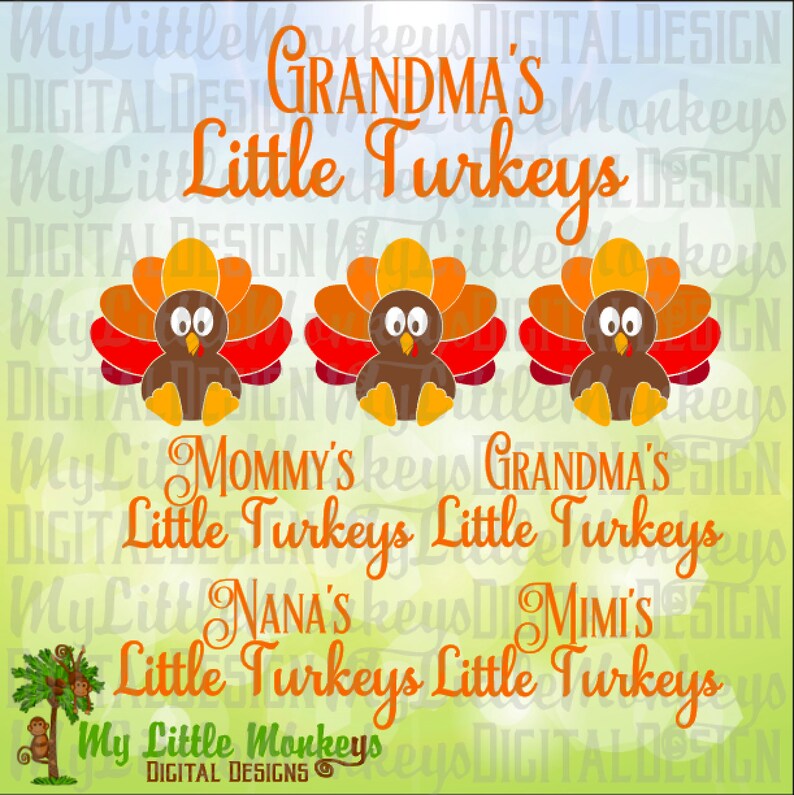 Download Clip Art Multi Pattern Baby Turkey Thanksgiving Design Digital Clipart And Cut File Instant Download Svg Dxf Eps Jpeg Png Art Collectibles