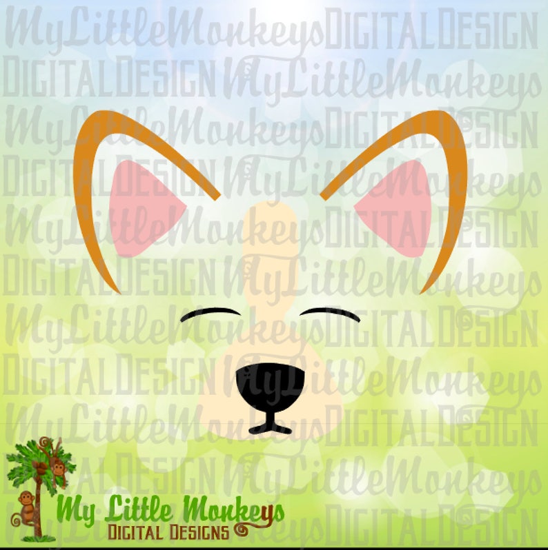 Download Art Collectibles Clip Art Corgi Pointed Ear Dog Puppy Face Design Commercial Use Svg Clipart And Cut File Instant Download