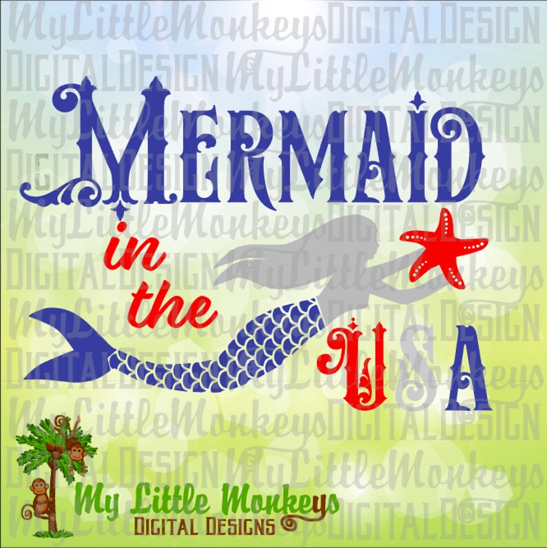 Download Mermaid Svg Mermaid In The Usa Mermaid Shirt Usa Svg 4th Of July Svg Fourth Commercial Use Svg Cut File Clipart Dxf Eps Png Craft Supplies