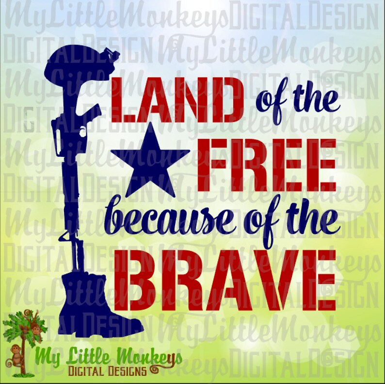 Download Land of the Free Because of the Brave Helmet Rifle and ...