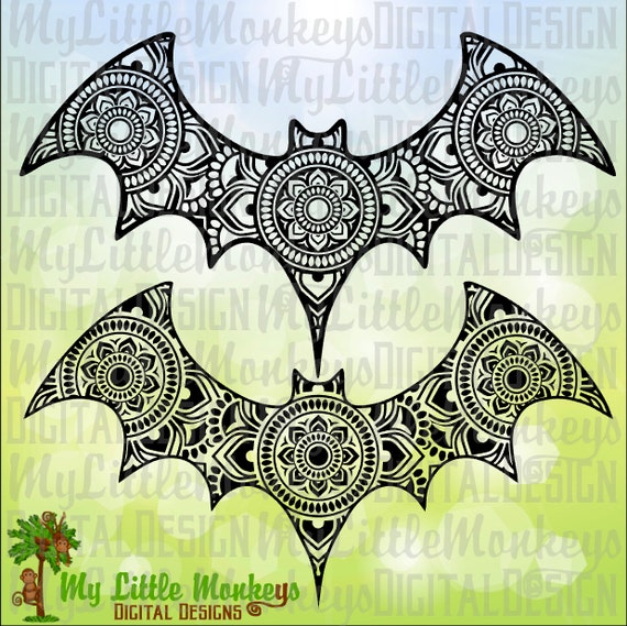 Download Bat Mandala Bat Svg Halloween Design Digital Clipart And Etsy