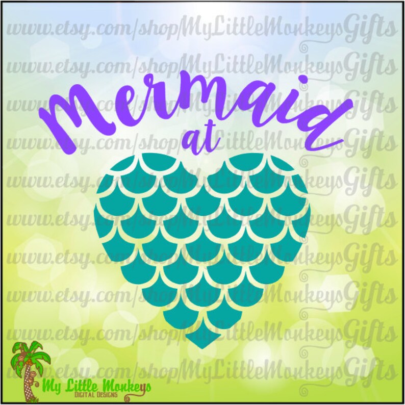 Download Mermaid Svg Mermaid At Heart Svg Mermaid Heart Mermaid At Heart Mermaid Decal Commercial Use Svg Clip Art Cut File Eps Dxf Png Craft Supplies