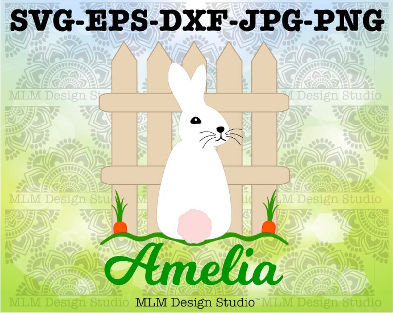 Bunny Looking Back Easter Design Digital Clipart /& Cut File Instant Download Jpeg Png SVG EPS DXF Formats