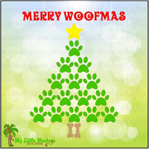Free Free Paw Print Christmas Tree Svg 298 SVG PNG EPS DXF File