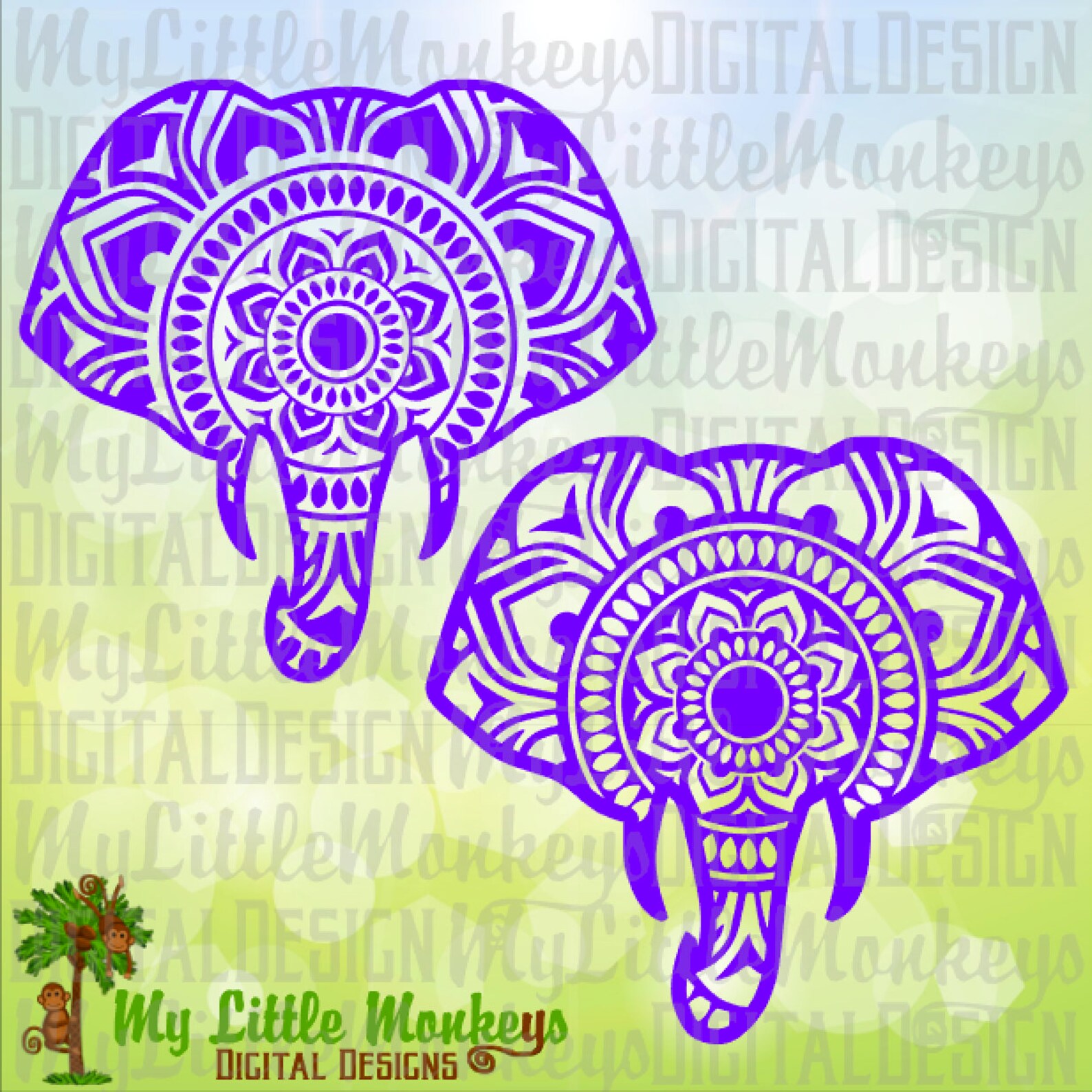 Elephant Head SVG Mandala Svg Elephant SVG Elephant Head - Etsy