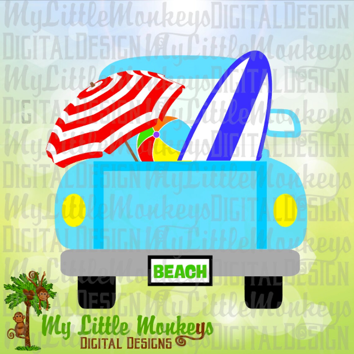 Download Beach SVG Truck SVG Truck with Surfboard Summer Truck | Etsy
