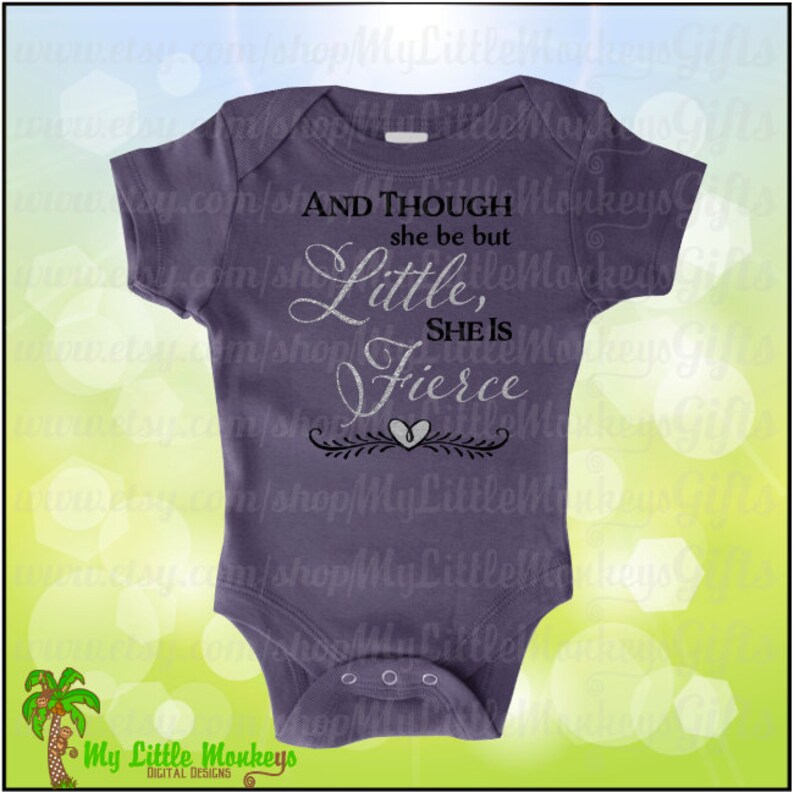 And Though She Be but Little She is Fierce Shakespeare Quote - Etsy
