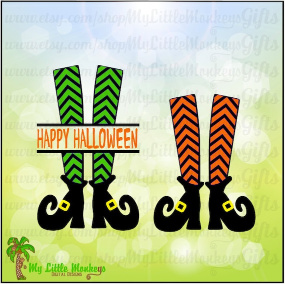 Witch Legs Split And Solid Design Digital Clipart And Cut File Etsy