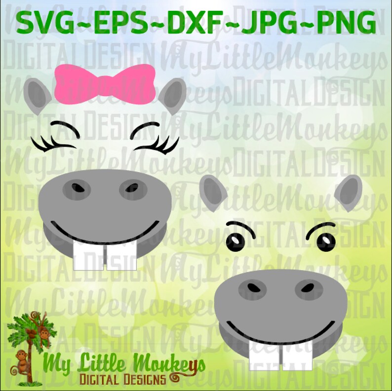 Download Zoo Animal Faces SVG Bundle Cheetah svg Sloth svg Hippo | Etsy