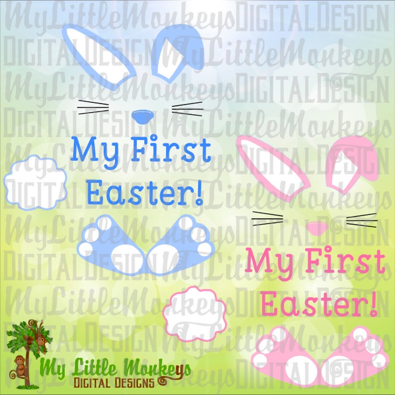 Download My First Easter Bunny Ears Feet Tail Easter Design Digital ...