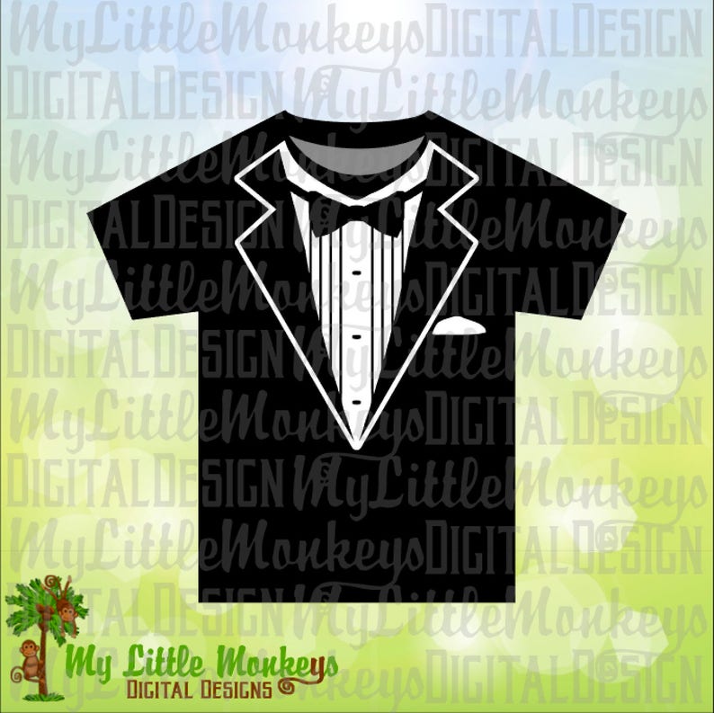 Download Tuxedo Shirt Ring Bearer T-Shirt Design Commercial Use SVG ...