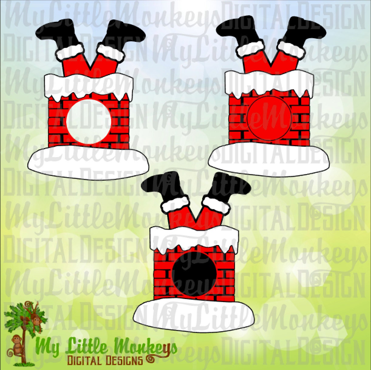 Download Santa Legs Chimney Monogram Base Digital Clipart and Cut ... Download Santa Legs Chimney Monogram Base Digital Clipart and Cut ...