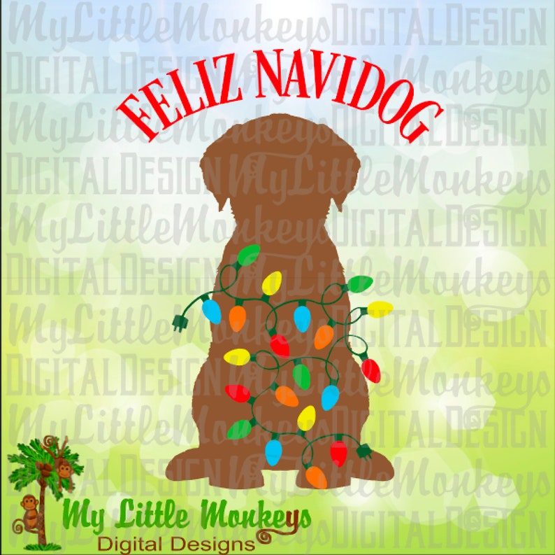 Download Clipart eps Lab Christmas Lights Feliz NaviDog Svg Cut ...
