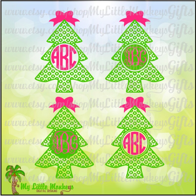 Download Clip Art Art Collectibles Ikat Christmas Tree Monogram Base Digital File Svg Eps Dxf Jpeg Transparent Background Png Instant Download
