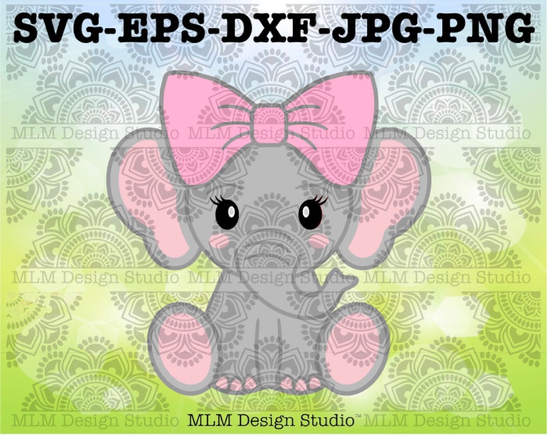 Free Free 98 Elephant With Bow Svg SVG PNG EPS DXF File