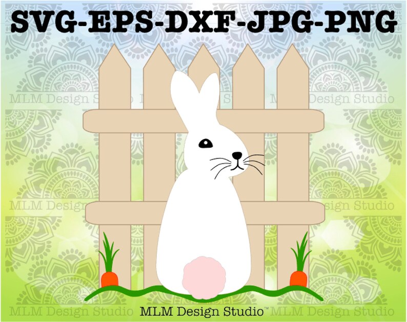 Bunny Looking Back Easter Design Digital Clipart /& Cut File Instant Download Jpeg Png SVG EPS DXF Formats
