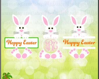 Download Floppy Ear Bunny Monogram Design Digital Clipart Instant