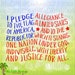 Pledge of Allegiance Flag Shape Word Art 4th of July Design Digital Clipart and Cut File Instant Download Jpeg Png SVG EPS DXF File