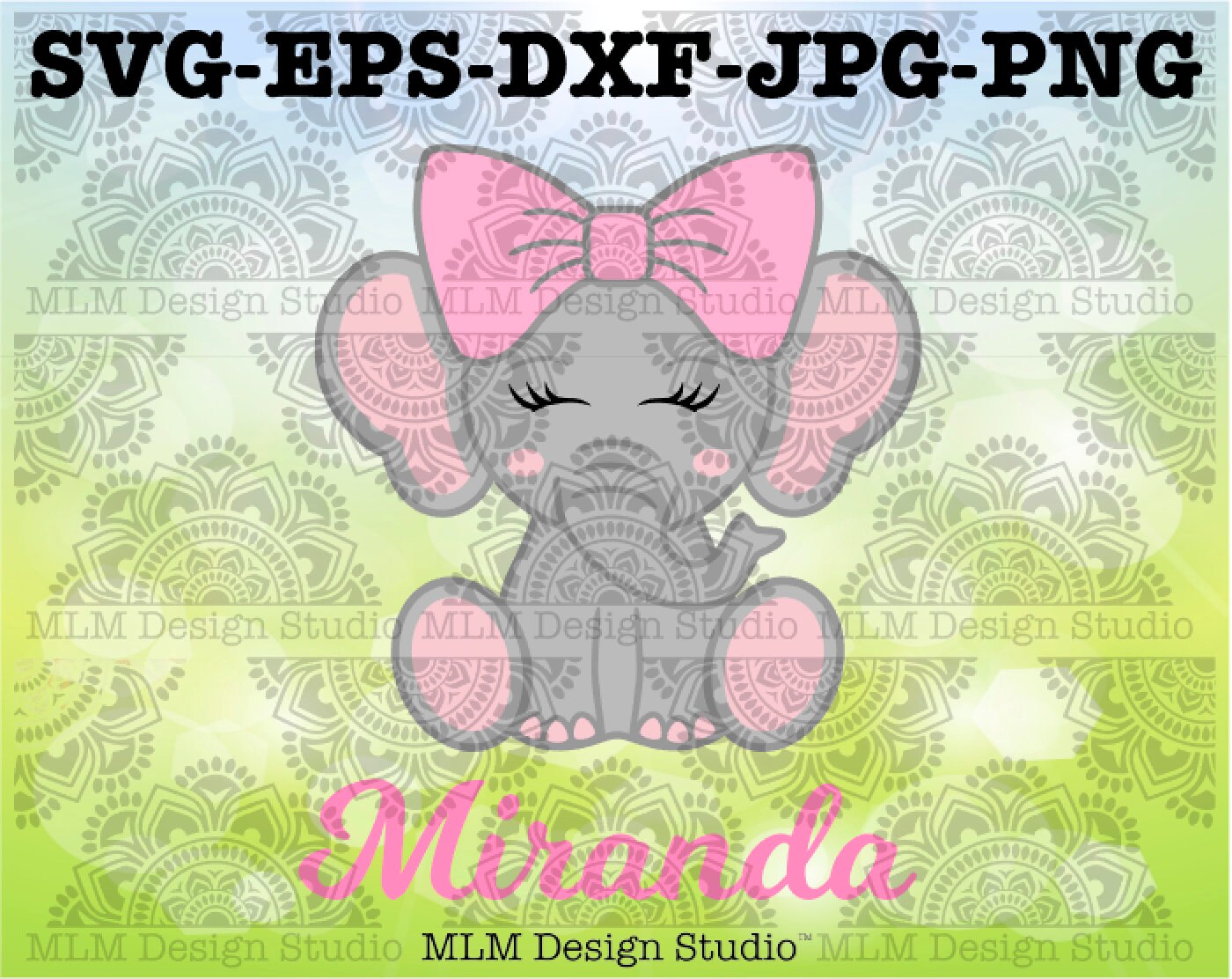 Free Free 84 Baby Elephant With Bow Svg SVG PNG EPS DXF File