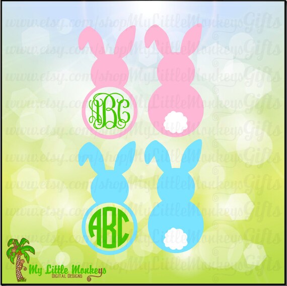 Download Floppy Ear Bunny Monogram Design Digital Clipart Instant ...