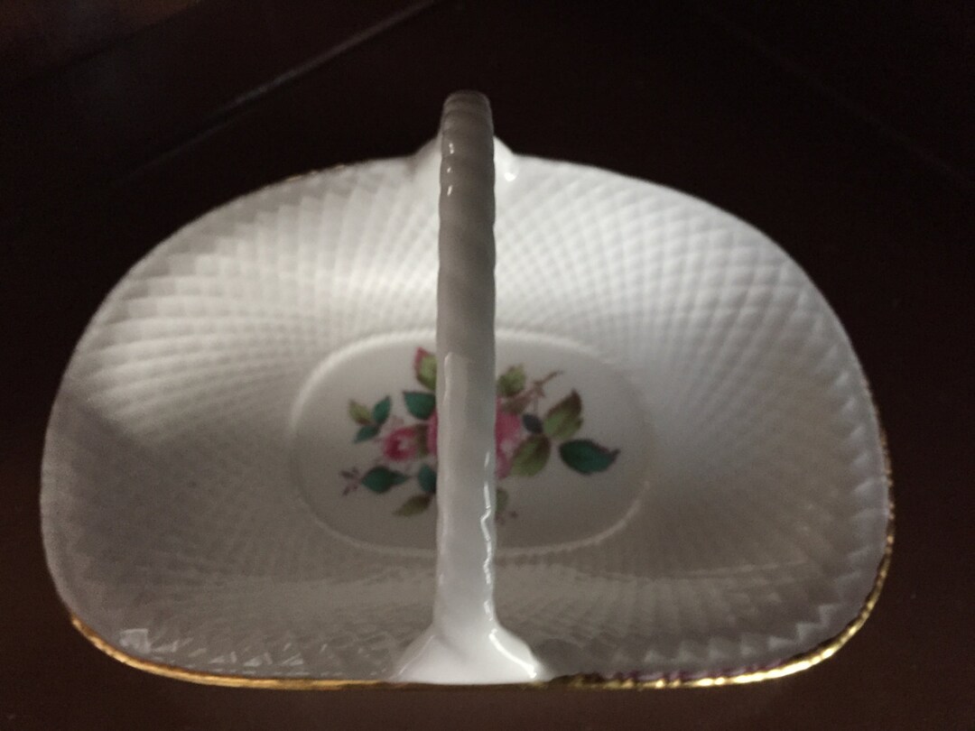 送料無料 日本 England, CHINA, BONE SPODE Vintage Tbasket Trinke 食器