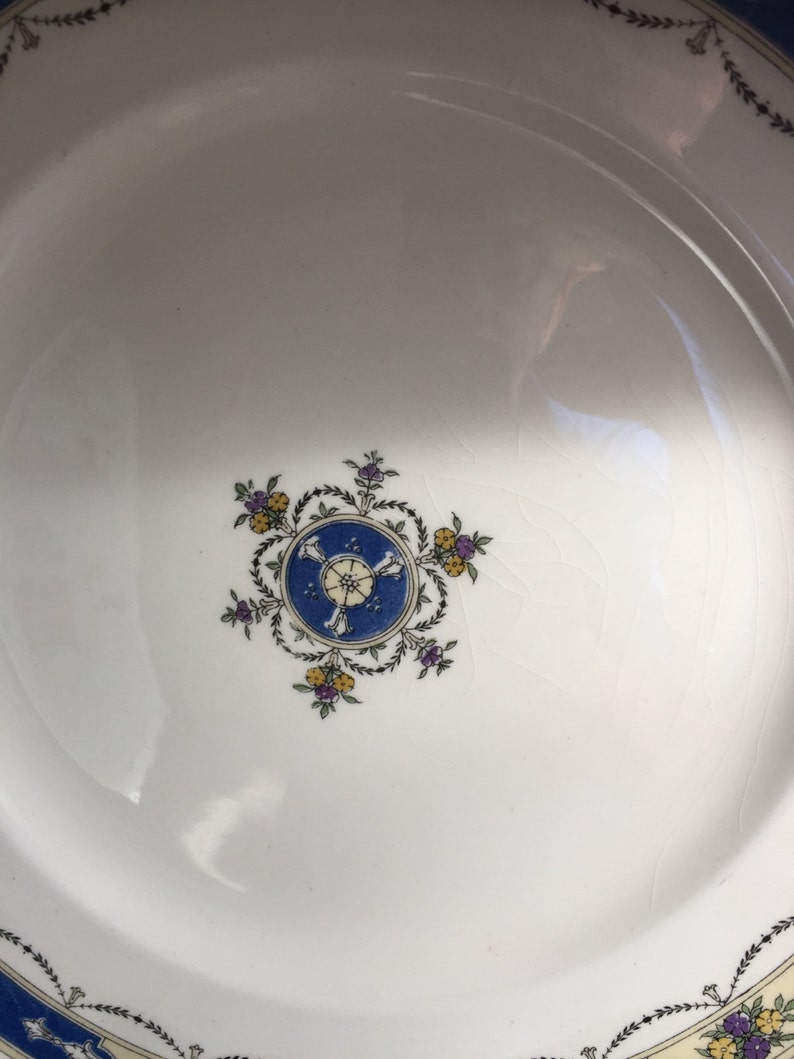 Vintage 1924 Dinner Plate ROYAL WORCHESTER /'DEAUVILLE/' Crown Ware Made in England