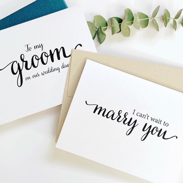 Wedding Card for groom gift from bride gift to groom gift on our wedding day card I can’t wait to marry you card husband wedding card