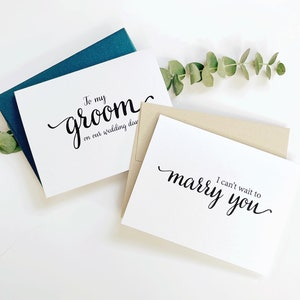 Wedding Card for groom gift from bride gift to groom gift on our wedding day card I can’t wait to marry you card husband wedding card