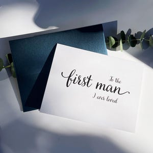 Father of the bride gift from bride to the first man I ever loved card dad wedding gift father of the bride card dad wedding day card to dad