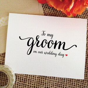To my Groom on our wedding day card image 2